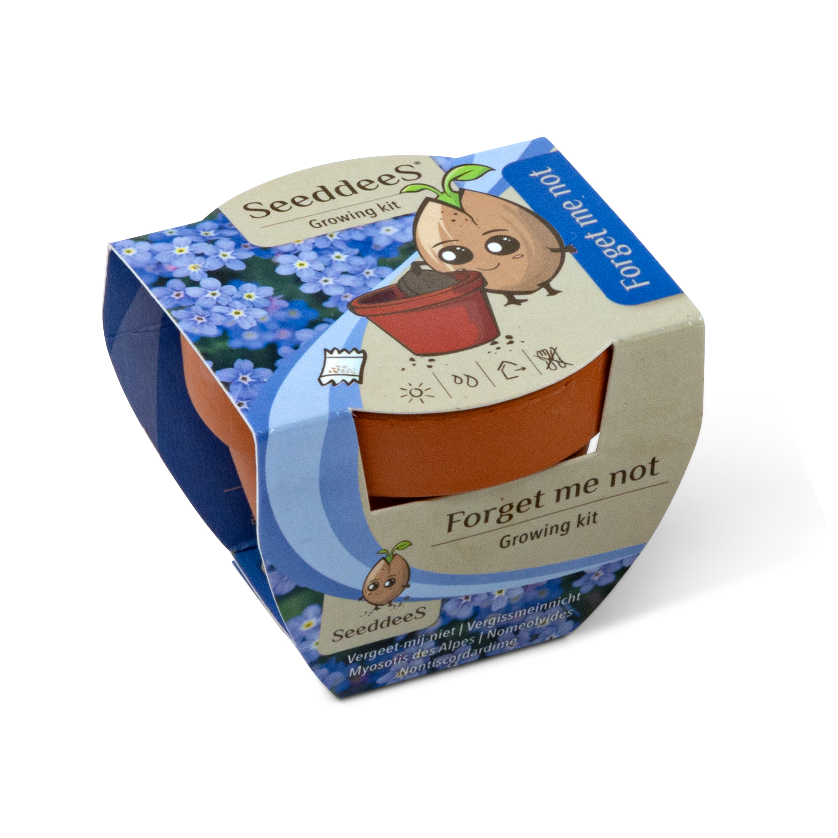 SeeddeeS kweekset terracotta pot - Vergeet mij niet